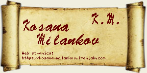 Kosana Milankov vizit kartica